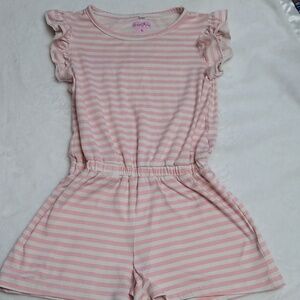 Girls Size 6 Pink Striped Romper
